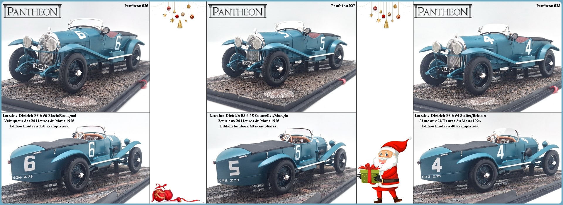 PANTHEON 026 - 027 - 028 : Lorraine-Dietrich B3-6 24 heures du mans 1926